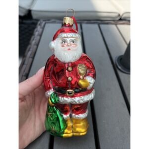 Kurt Adler Polonaise Father Christmas With Sack Ornament Hand Crafted by Komozja